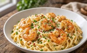 Creamy Garlic Shrimp Pasta Recipe